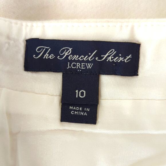 J Crew Classic Wool Viscose Blend Colorblock Barbie Pencil Skirt - Picture 3 of 4